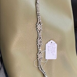 Elegant Silver Bracelet with Clear Stones